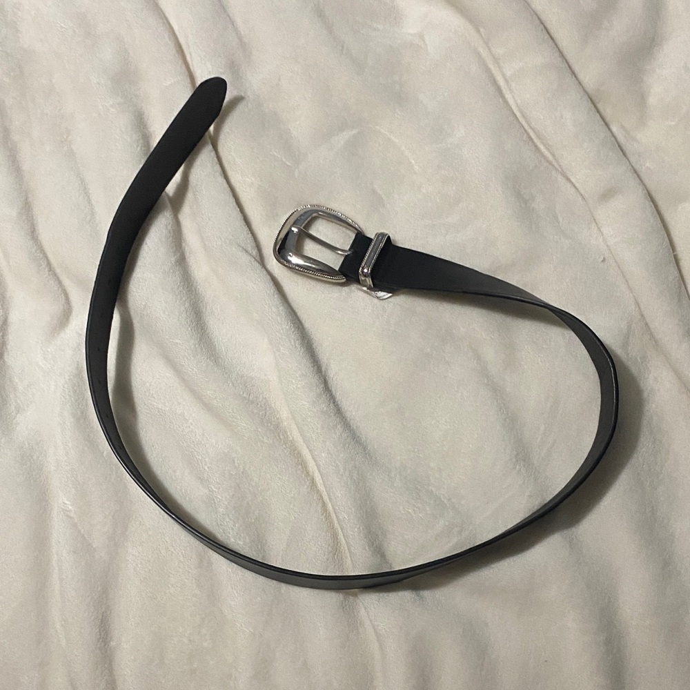 Express Black Belt with Silver Accents